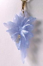 Load image into Gallery viewer, Natural Blue Chalcedony Hand Carved Flower and 14Kgf Pendant 509851C - PremiumBead Alternate Image 3