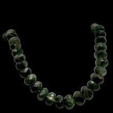 Load image into Gallery viewer, Natural Graduated Green Rutilated Faceted Quartz Rondelle Bead Strand | 16" |