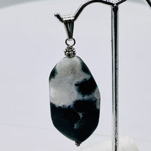 Load image into Gallery viewer, Ocean Jasper Sterling Silver Long | 2 1/2" Long | White/Black | 1 Pendant |