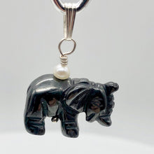 Load image into Gallery viewer, Wild Hematite Elephant Sterling Silver Pendant | 21x16x8mm| Black | 1 5/8" long| - PremiumBead Alternate Image 4