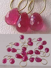 Load image into Gallery viewer, One Bead of .98cts Natural Pink Red Ruby 18K Briolette Pendant 9917A - PremiumBead Primary Image 1