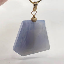 Load image into Gallery viewer, Blue Chalcedony 14K Gold Filled Faceted Crystal Pendant| 1 5/8" Long| Lavender |