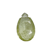 Load image into Gallery viewer, Sapphire 1.3ct Flat Faceted Briolette Pendant Bead | 9x6x3mm | Pale Green | 1 |
