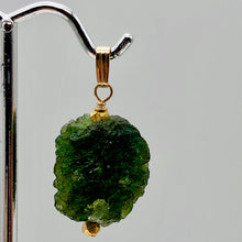 Load image into Gallery viewer, Other Worldly Green Moldavite Meteor 14KGF Pendant | 1 1/4" Long | 19x17x15mm |