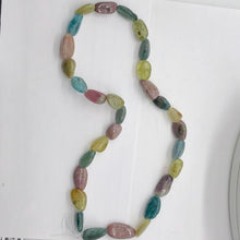 Load image into Gallery viewer, Tourmaline, Apatite Nugget Beads| 12x6mm | Green Blue Purple | 32 Bead Strand |