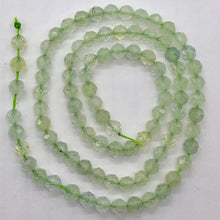 Load image into Gallery viewer, Prehnite Faceted Strand Round | 4 mm | Light Green | 80-90 Beads |