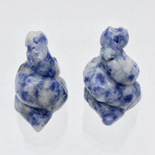 Load image into Gallery viewer, Slithering Charmer Carved Sodalite Snake Beads | 20.5x16x14mm | Blue/Grey - PremiumBead Alternate Image 9