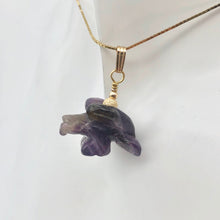 Load image into Gallery viewer, American Eagle Amethyst 14K Gold Filled 1.38" Long Pendant 509263AMG - PremiumBead Alternate Image 2