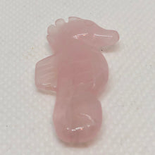 Load image into Gallery viewer, Unique Rose Quartz Carved Seahorse Worry-Stone Figurine | 35x19x5mm | Pink - PremiumBead Primary Image 1