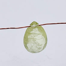 Load image into Gallery viewer, Sapphire 1.3ct Flat Faceted Briolette Pendant Bead | 9x6x3mm | Pale Green | 1 |