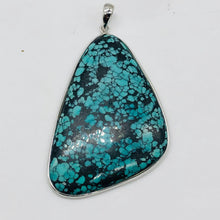 Load image into Gallery viewer, Natural Turquoise 63ct Sterling Silver Pendant | 2 1/2x1 1/2" | Blue/Black | 1 |