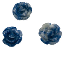 Load image into Gallery viewer, Charm Hand Carved Blue Sodalite Rose Beads |14x7mm | 3 Beads |