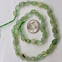 Load image into Gallery viewer, Rare Prehnite W/Epidote Needles Bead 13" Strand | 9x8x7 to 7x6x6mm | 46 Beads |