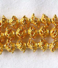 Load image into Gallery viewer, 2 Etruscan Style 22K Vermeil 3-Loop 4x9mm Bead Caps 8586 - PremiumBead Alternate Image 2