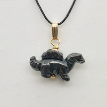Load image into Gallery viewer, Black Hematite Dinosaur Pendant Stegosaurus and 14Kgf Pendant 509258HMG - PremiumBead Alternate Image 2