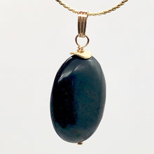 Load image into Gallery viewer, Hypersthene 14K Gold Filled Oval | 1.5" | Mirrored Black/Gold | 1 Pendant |