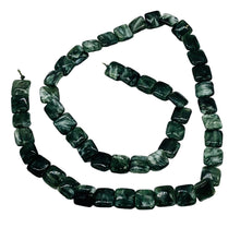 Load image into Gallery viewer, Siberia Russian Seraphinite 8x8mm Square Bead Strand 109389