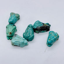 Load image into Gallery viewer, Turquoise Carved Frog Fetish Totem Bead | 1 Bead |
