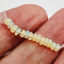 Load image into Gallery viewer, Opal Graduated Faceted Fiery Roundel Bead Parcel | 3.5-3 mm | Golden | 8 Beads |