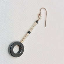Load image into Gallery viewer, Hematite and Sterling Silver Designer Earrings 310707 - PremiumBead Alternate Image 3