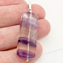 Load image into Gallery viewer, Striped Lavender Fluorite & Sterling Silver Pendant | 40x16x7mm |