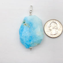Load image into Gallery viewer, Hemimorphite Sterling Silver Carved Pendant | 2 1/4" Long | Blue | 1 Pendant |