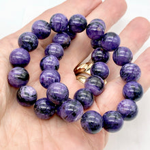 Load image into Gallery viewer, Charoite Round Beads | 12mm | Purple | 2 Bead(s)
