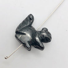 Load image into Gallery viewer, Nuts 2 Hand Carved Animal Hematite Squirrel Beads | 21.5x14x10mm | Graphite - PremiumBead Alternate Image 5