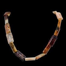 Load image into Gallery viewer, Natural Patterned Peach Chalcedony Bead Strand 109327