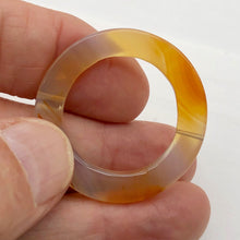 Load image into Gallery viewer, Carnelian Agate Picture Frame Bead | 37x3.5mm | Orange | 23mm opening |