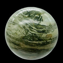 Load image into Gallery viewer, Serpentine Banded 329g Sphere | 2.5" | Green White | 1 Sphere |