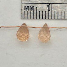 Load image into Gallery viewer, Imperial Topaz 1.4tcw Briolette | 5x4mm | Pink Orange | 2 Beads |