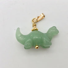 Load image into Gallery viewer, Aventurine Diplodocus Dinosaur Pendant Necklace|Semi Precious Stone Jewelry - PremiumBead Alternate Image 9
