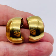 Load image into Gallery viewer, Giant Vermeil Sterling Silver Hoop Post Earrings | 1" Long | Gold | 1 Pair |