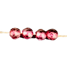 Load image into Gallery viewer, 4 Gorgeous Rhodolite Garnet Excellent 3mm Faceted Beads 06542