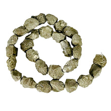 Load image into Gallery viewer, Pyrite Crystals Strand | 21x18x12 20 14x14x14mm | Silver Gold | 28 Beads |