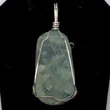 Load image into Gallery viewer, 17 Gram Green Fluorite Silver Wire-Wrapped Pendant | 2" Long |