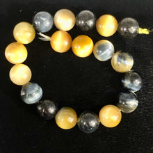 Load image into Gallery viewer, HawkeyeTigereye 16" Strand Round | 10 mm | Blue/Golden Brown | 38 Beads |