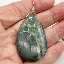 Load image into Gallery viewer, Tsunami Stone Briolette Sterling Silver Pendant| 2 3/4" Long | Green | 1 Pendant
