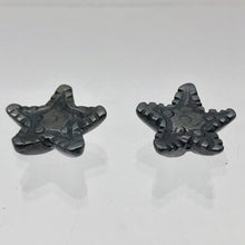 Load image into Gallery viewer, Hand Carved Hematite Starfish Pendant Beads | 20.5x20.5x7mm | Graphite - PremiumBead Alternate Image 2