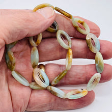 Load image into Gallery viewer, Picture Frame Amazonite Oval Bead 8 inch Strand 9368CHS