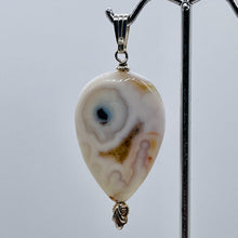 Load image into Gallery viewer, Ocean Jasper Sterling Silver Oval Pendant | 2" Long | White | 1 Pendant |