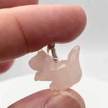 Load image into Gallery viewer, Charm! Rose Quartz Squirrel Solid Sterling Silver Pendant 509279RQ - PremiumBead Alternate Image 3