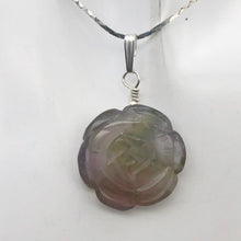 Load image into Gallery viewer, Semi Precious Stone Jewelry Carved Rose Pendant Necklace of Amethyst/Silver - PremiumBead Alternate Image 6