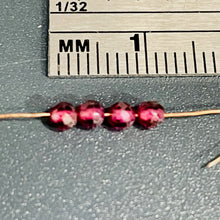 Load image into Gallery viewer, 4 Gorgeous Rhodolite Garnet Excellent 3mm Faceted Beads 06542