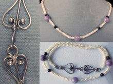 Load image into Gallery viewer, Lepidolite, Onyx, Cream Seed Pearl Bracelet 400008 - PremiumBead Alternate Image 4