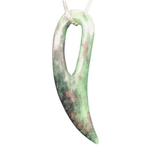 Load image into Gallery viewer, Ruby Zoisite Gemstone Comma Pendant | 94x28x6mm | Green/Red | 1 Pendant |