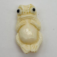Load image into Gallery viewer, Frog Meditating Pendant Bead | 28x15x8mm | White | 1 Bead |