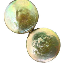 Load image into Gallery viewer, 2 Luxurious Pistachio Coin FW Pearls 005222