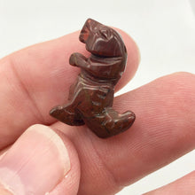 Load image into Gallery viewer, Brecciated Jasper Tyrannosaurus Rex Figurine/Worry | 21x18.5x8mm | Red